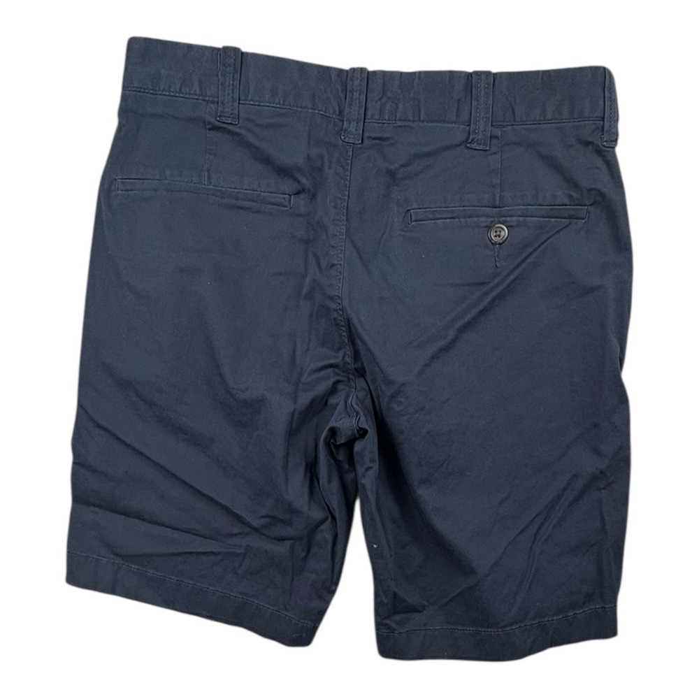 J.Crew Stretch Chino Shorts Mens 29 Navy Blue Flat Front 9" Inseam - Picture 2 of 8